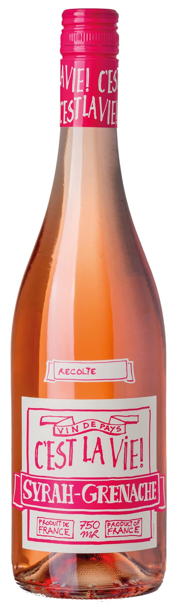 C’est la Vie, Syrah & Grenache Rosé er en elegant rosévin, som besidder en frisk duft med noter af solbær. Vinen har en fin balance mellem frugt og syre.