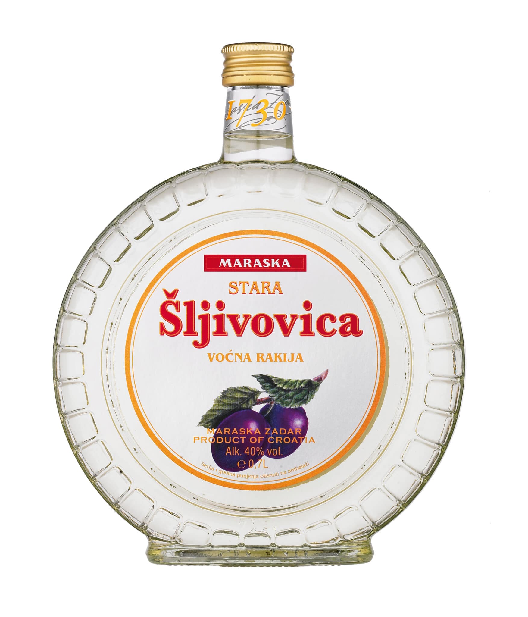 Maraskas Slivovitz besidder aromaer af kandiserede blommer, samt strejf af ristede mandler.